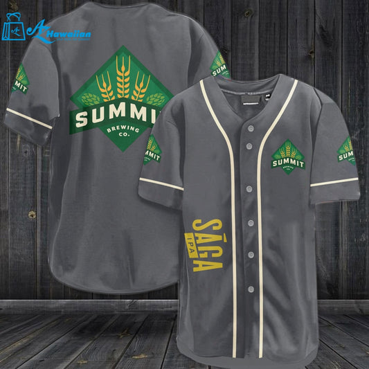 Summit Brewing Co. Saga IPA Baseball Jersey - Gray