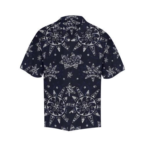 Sun Moon Pattern Hawaiian Shirt
