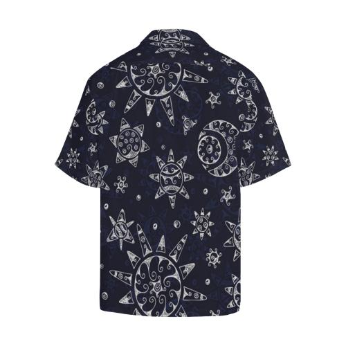 Sun Moon Pattern Hawaiian Shirt