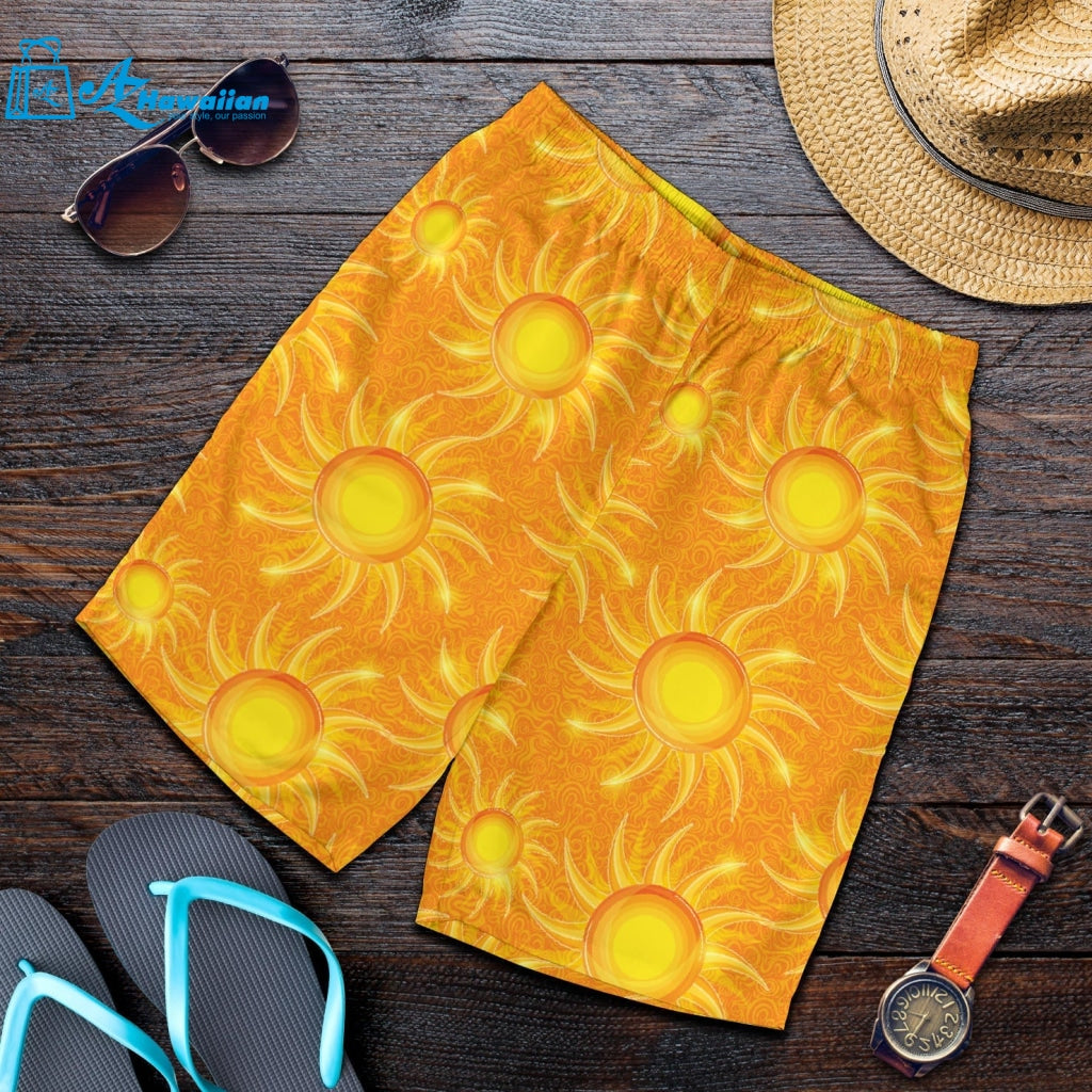 Sun Orange Background Men Shorts