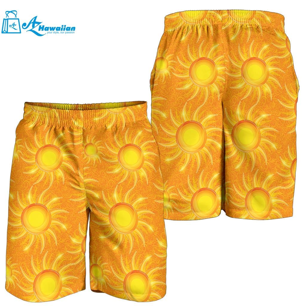 Sun Orange Background Men Shorts