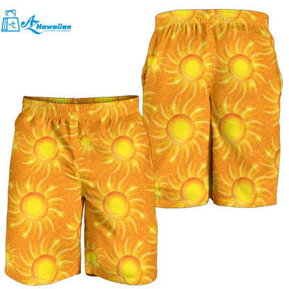 Sun Orange Background Men Shorts