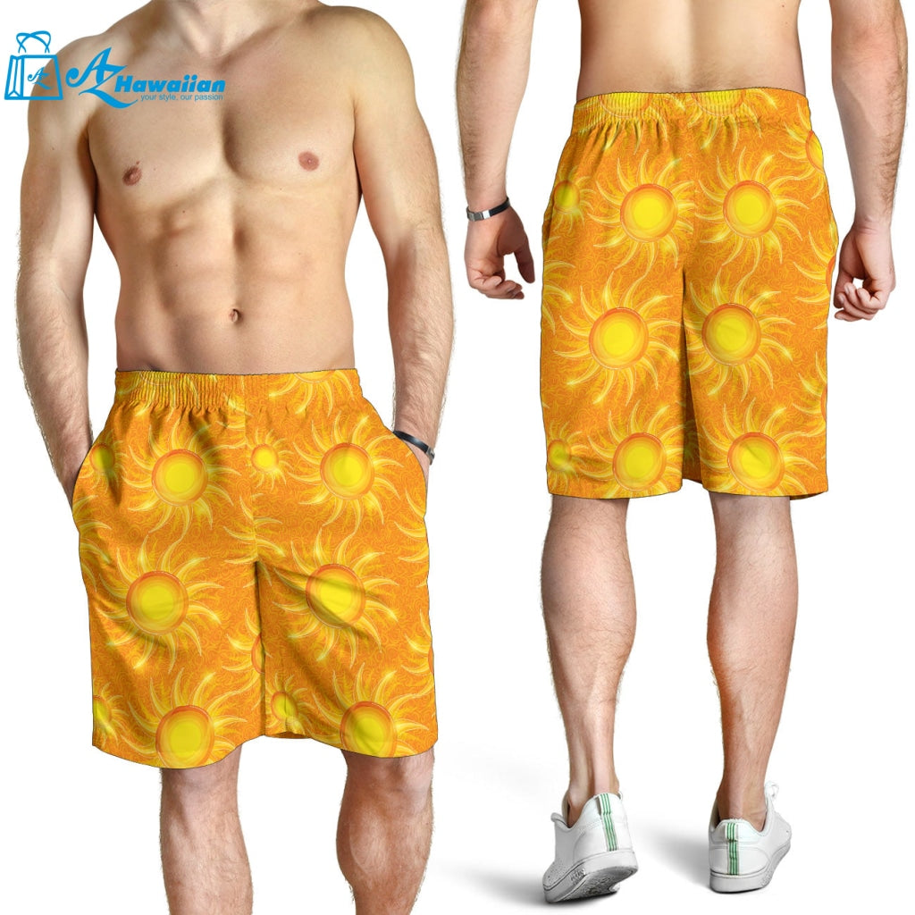 Sun Orange Background Men Shorts