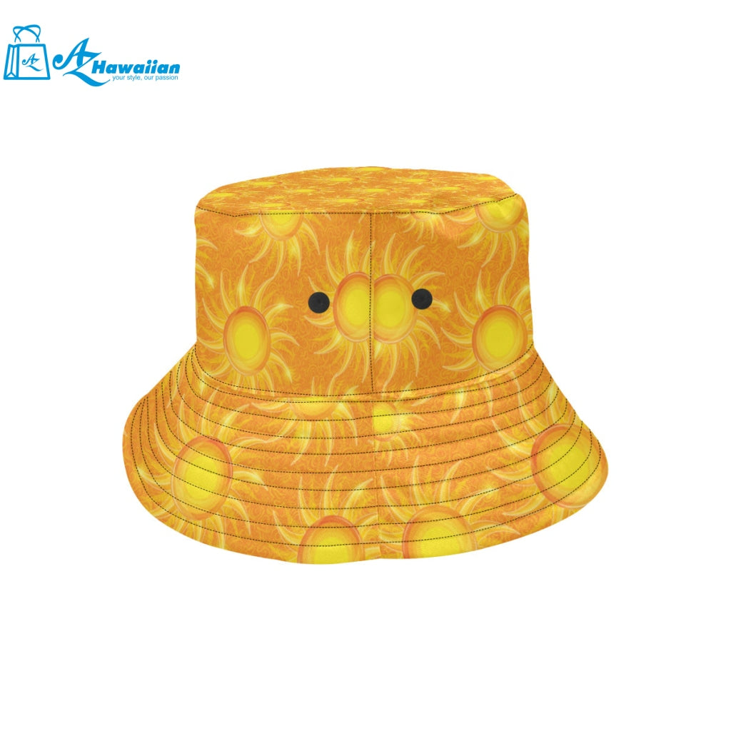 Sun orange background Unisex Bucket Hat