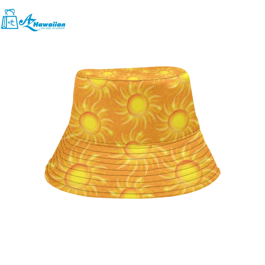 Sun orange background Unisex Bucket Hat