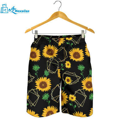 Sunflower Golden Polygonal Shapes Men Shorts