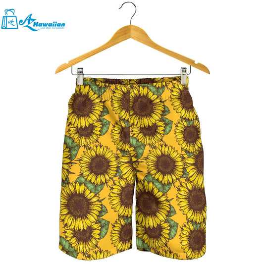 Sunflower Pattern Men Shorts