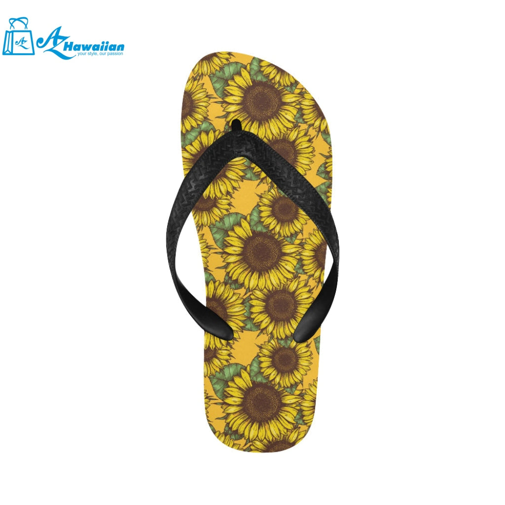 Sunflower pattern Unisex Flip Flops