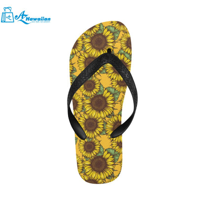 Sunflower pattern Unisex Flip Flops