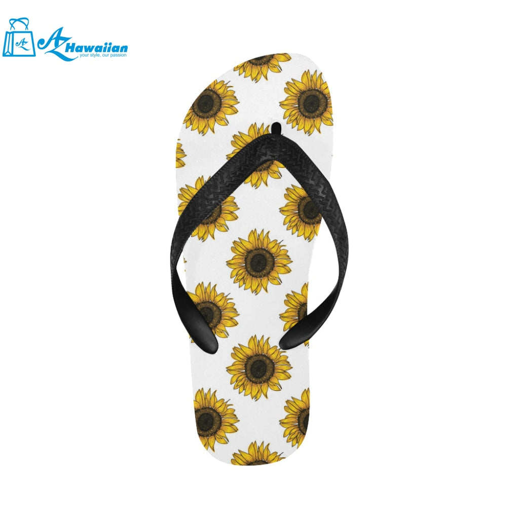 sunflowers design pattern Unisex Flip Flops