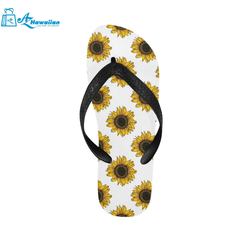 sunflowers design pattern Unisex Flip Flops