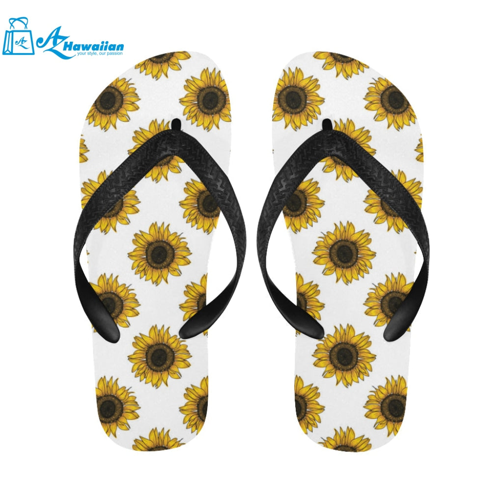 sunflowers design pattern Unisex Flip Flops