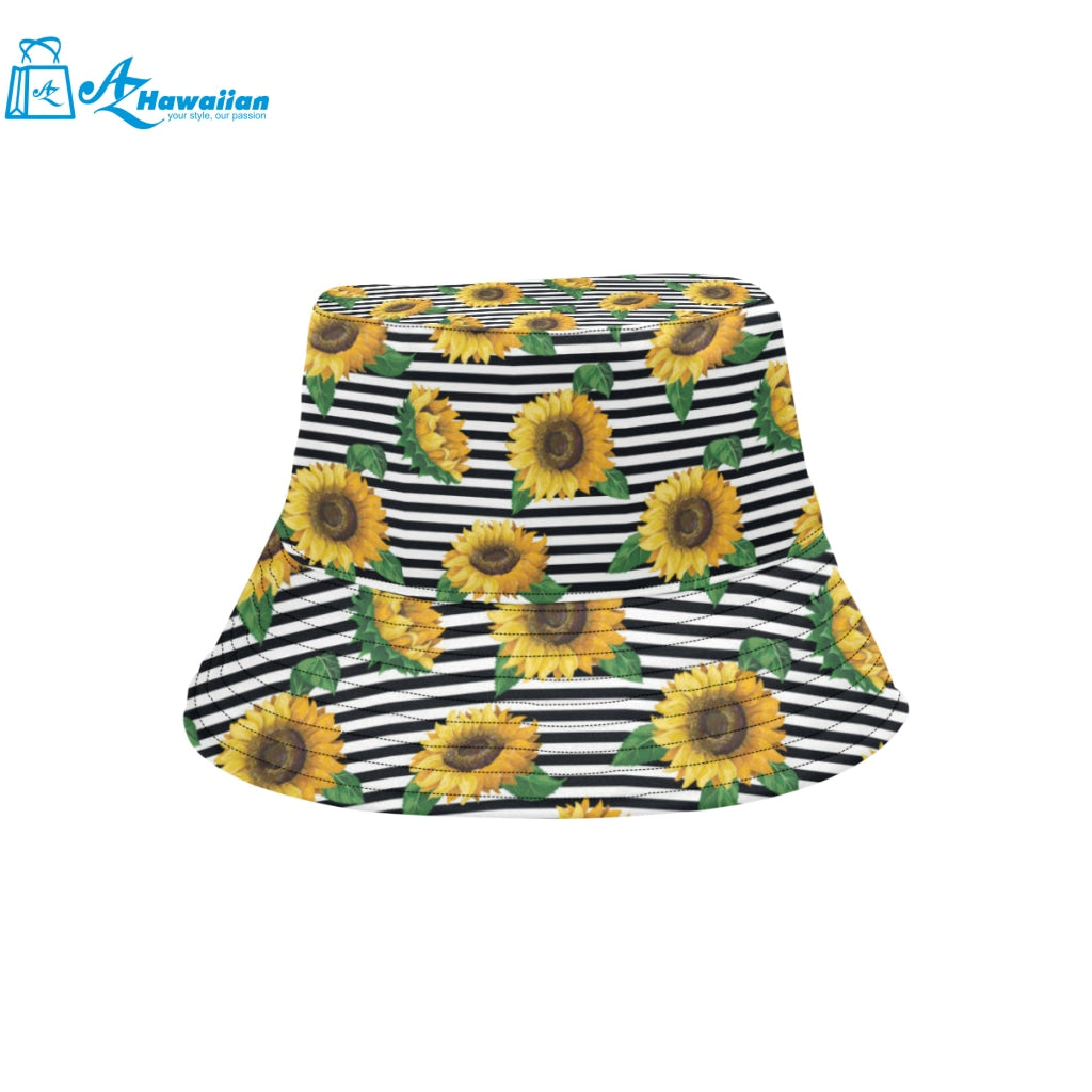 sunflowers ribbon background Unisex Bucket Hat