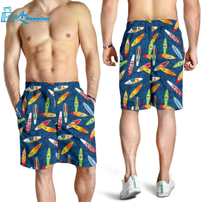 Surfboard Pattern Print Design 01 Men Shorts