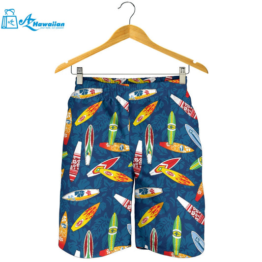 Surfboard Pattern Print Design 01 Men Shorts