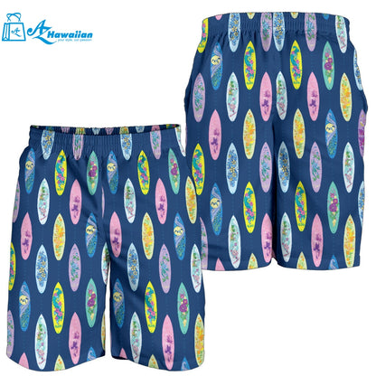 Surfboard Pattern Print Design 03 Men Shorts