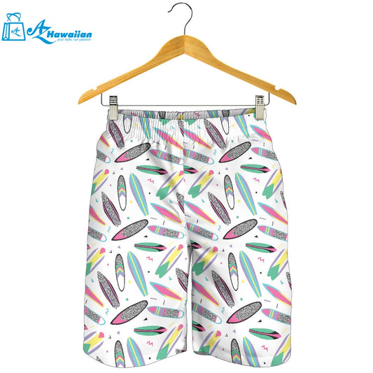 Surfboard Pattern Print Design 04 Men Shorts