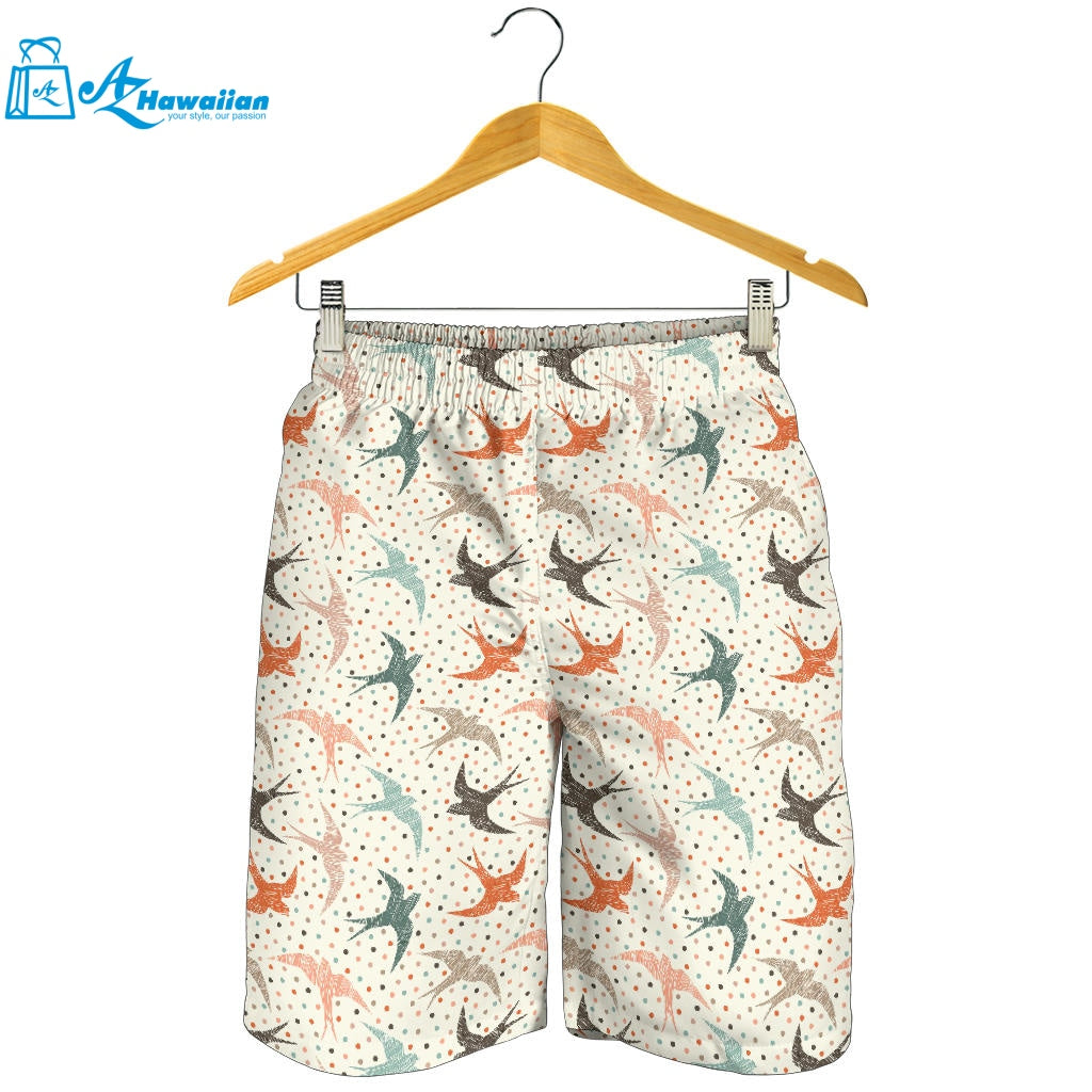 Swallow Pattern Print Design 02 Men Shorts