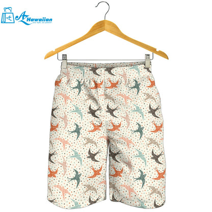 Swallow Pattern Print Design 02 Men Shorts