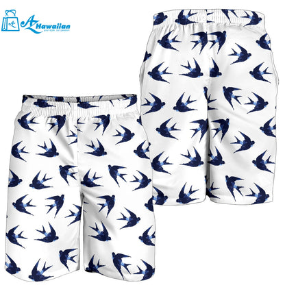 Swallow Pattern Print Design 03 Men Shorts