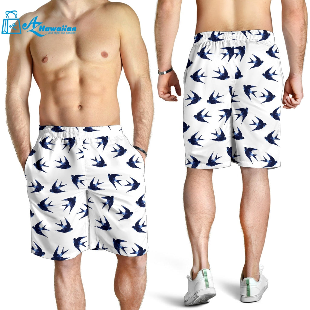 Swallow Pattern Print Design 03 Men Shorts