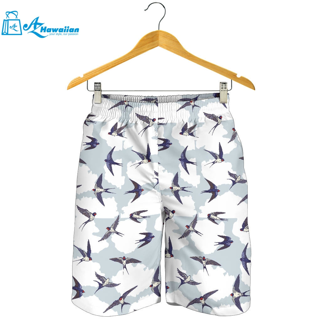 Swallow Pattern Print Design 05 Men Shorts