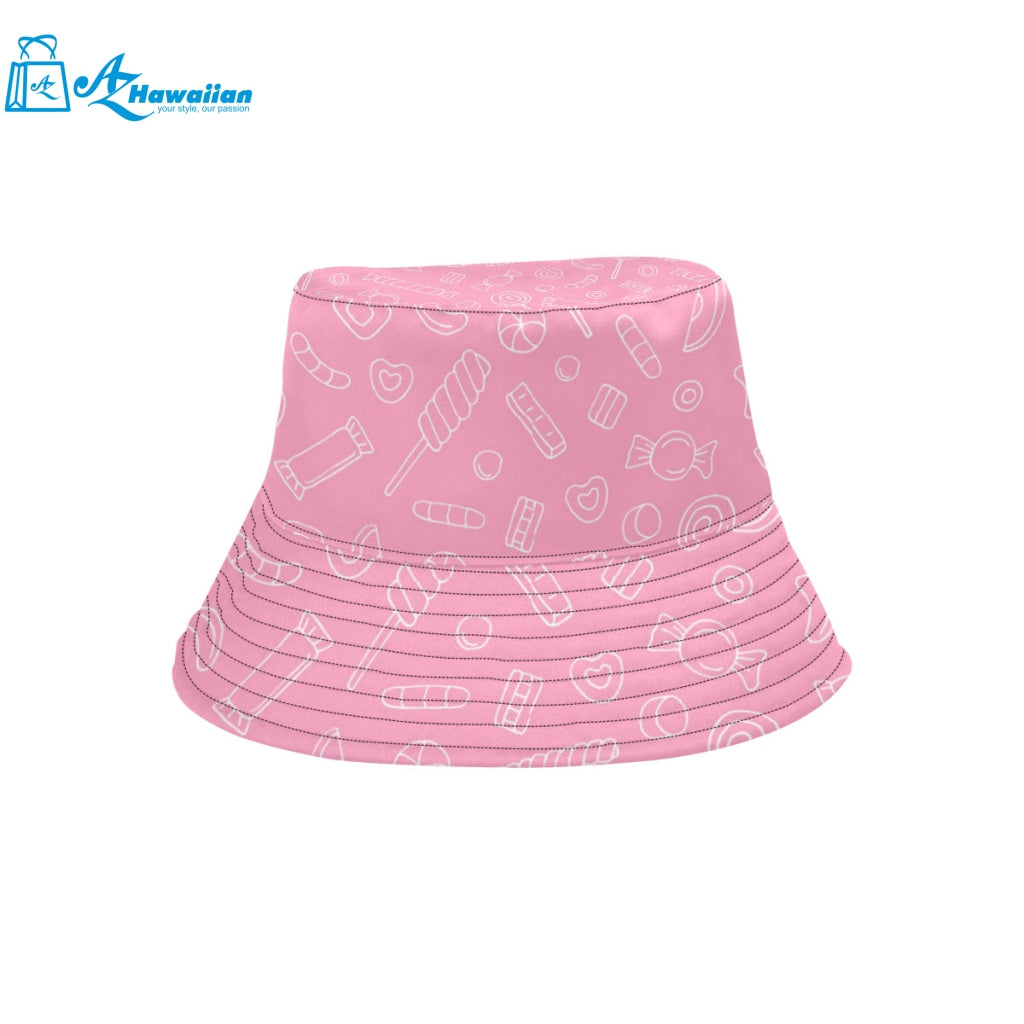 Sweet candy pink background Unisex Bucket Hat