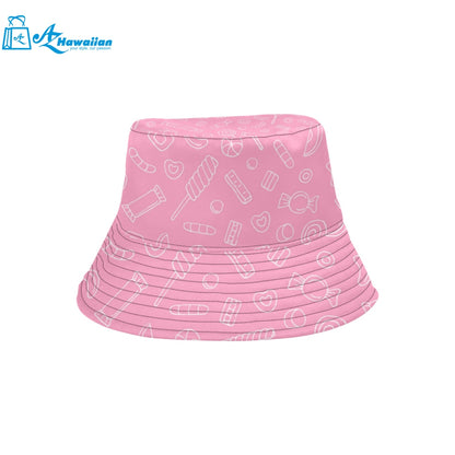 Sweet candy pink background Unisex Bucket Hat