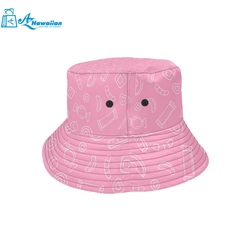 Sweet candy pink background Unisex Bucket Hat