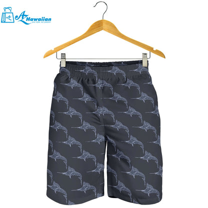 Swordfish Pattern Print Design 03 Men Shorts