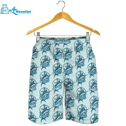 Swordfish Pattern Print Design 05 Men Shorts