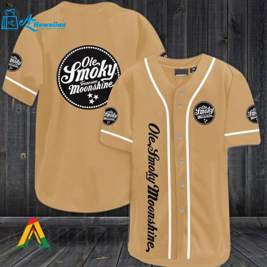 Tan Ole Smoky Moonshine Baseball Jersey