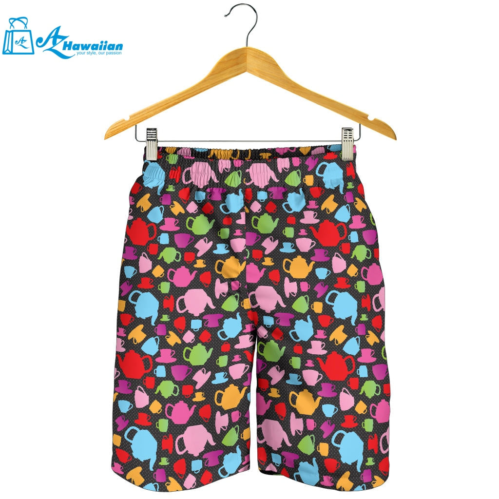 Tea pots Pattern Print Design 01 Men Shorts