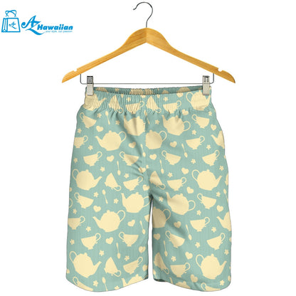 Tea pots Pattern Print Design 02 Men Shorts