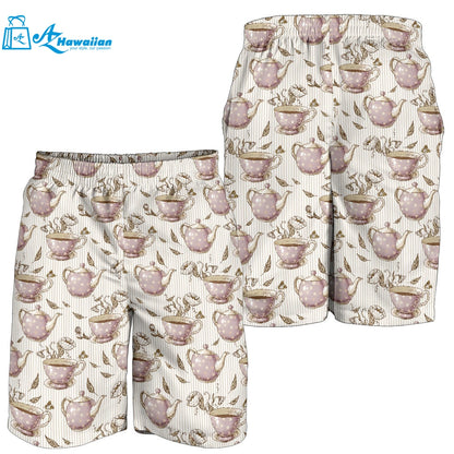 Tea pots Pattern Print Design 03 Men Shorts