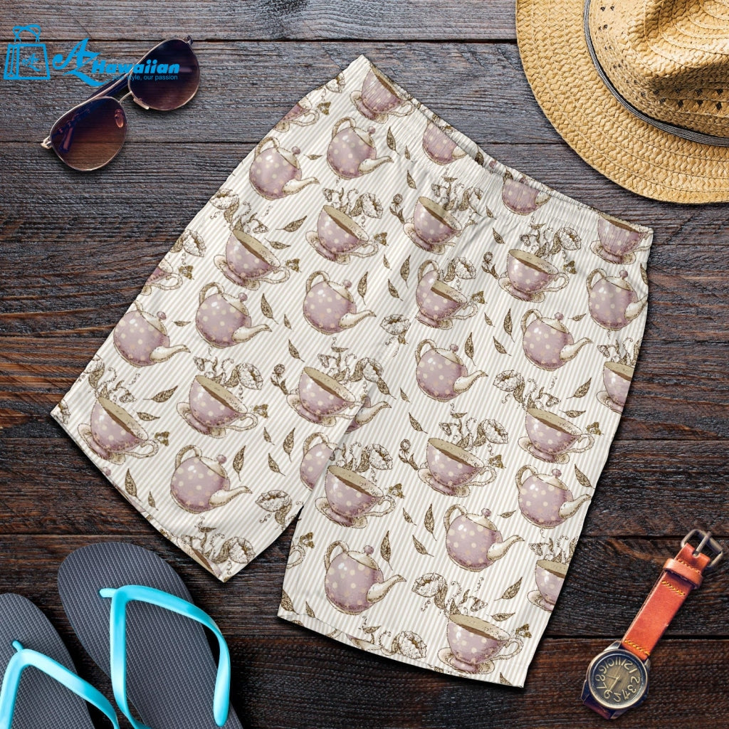 Tea pots Pattern Print Design 03 Men Shorts