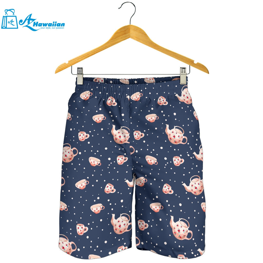 Tea pots Pattern Print Design 04 Men Shorts