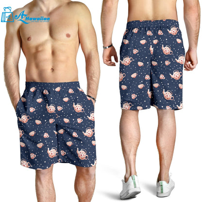 Tea pots Pattern Print Design 04 Men Shorts