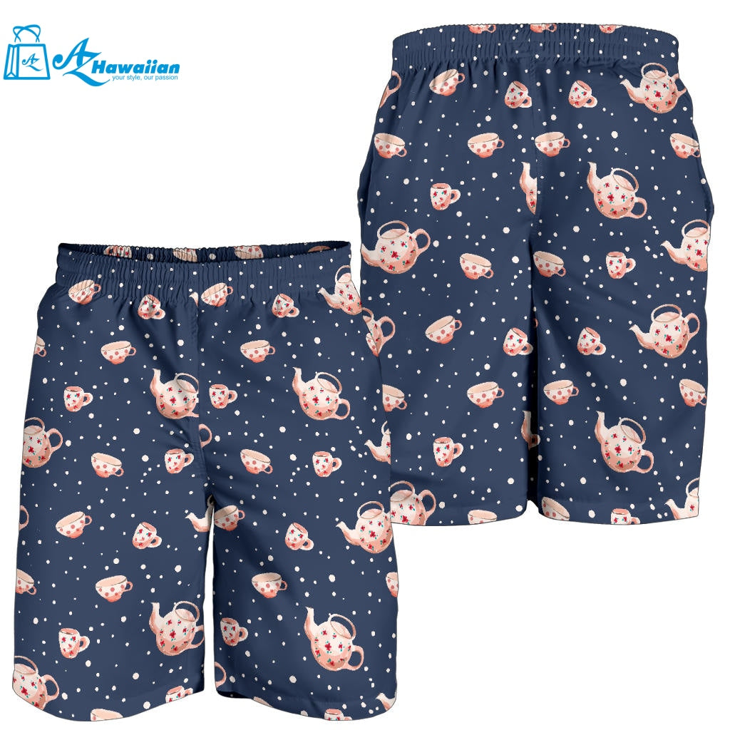 Tea pots Pattern Print Design 04 Men Shorts