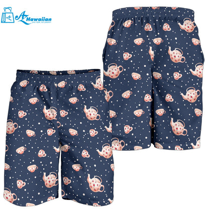 Tea pots Pattern Print Design 04 Men Shorts