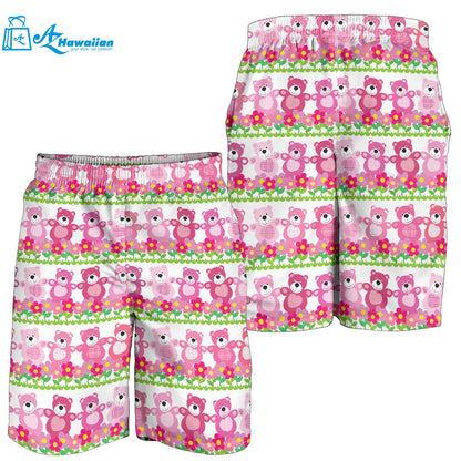 Teddy Bear Pattern Print Design 04 Men Shorts