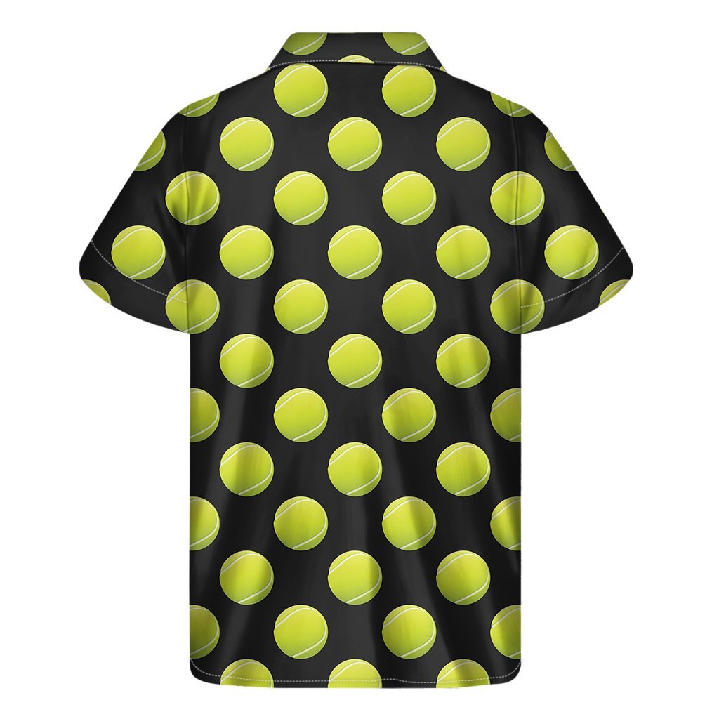 Tennis Balls Pattern Print Mens Short Sleeve Shirt Hawaiian