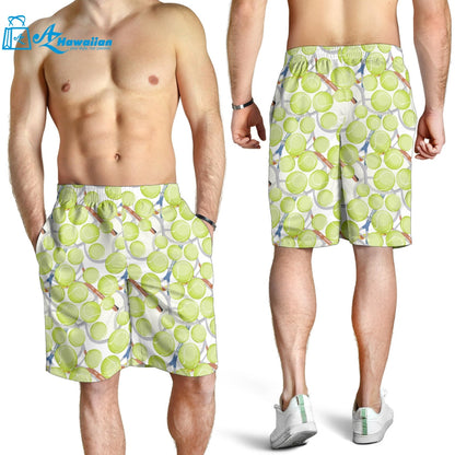 Tennis Pattern Print Design 01 Men Shorts