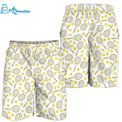 Tennis Pattern Print Design 02 Men Shorts