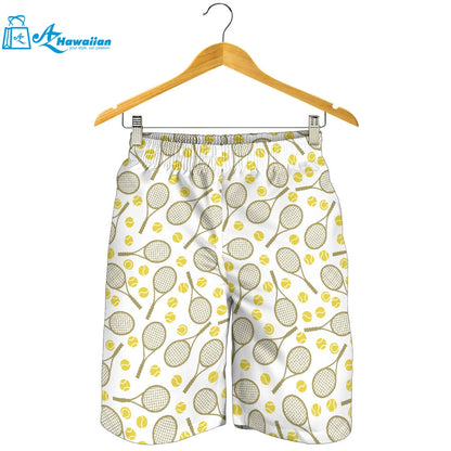 Tennis Pattern Print Design 02 Men Shorts