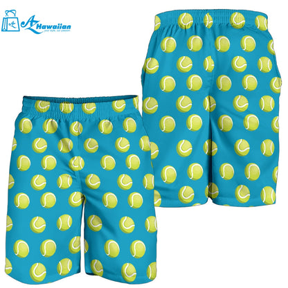 Tennis Pattern Print Design 05 Men Shorts