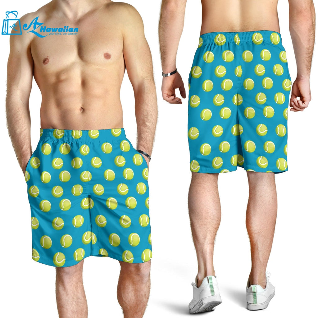 Tennis Pattern Print Design 05 Men Shorts