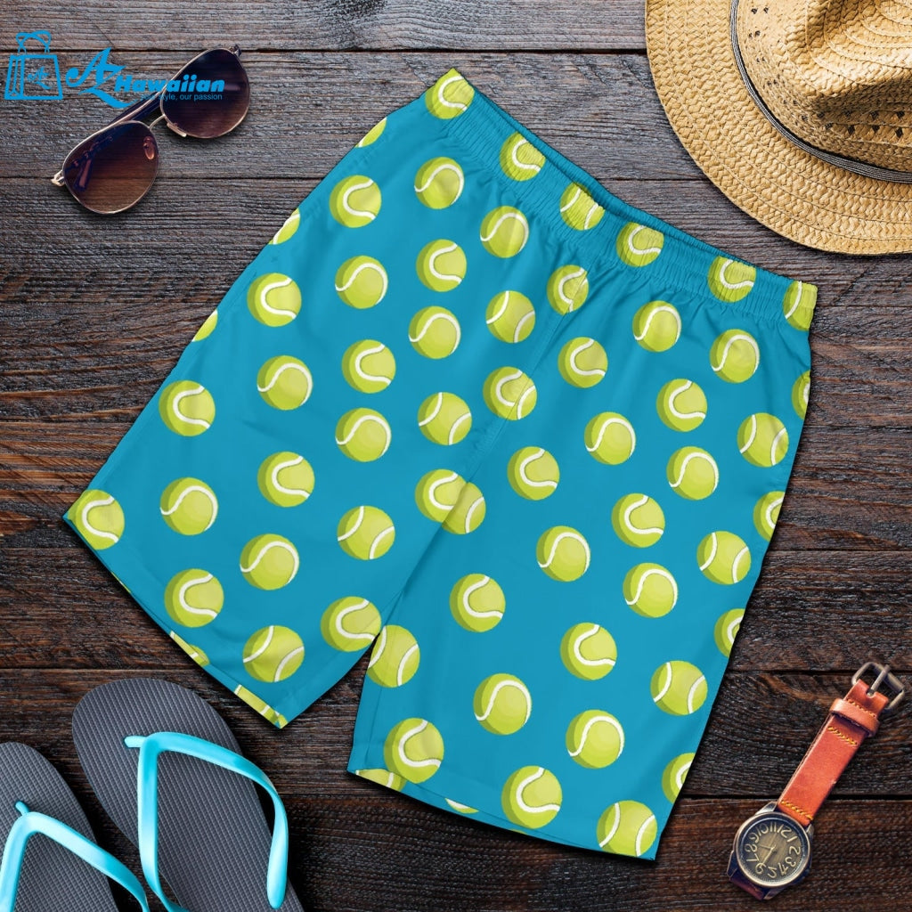 Tennis Pattern Print Design 05 Men Shorts