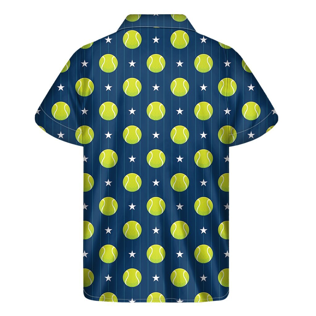 Tennis Sport Pattern Print Mens Short Sleeve Shirt Hawaiian