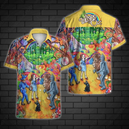 The Wizzard of Oz Hawaiian Graphic Print Short Sleeve 